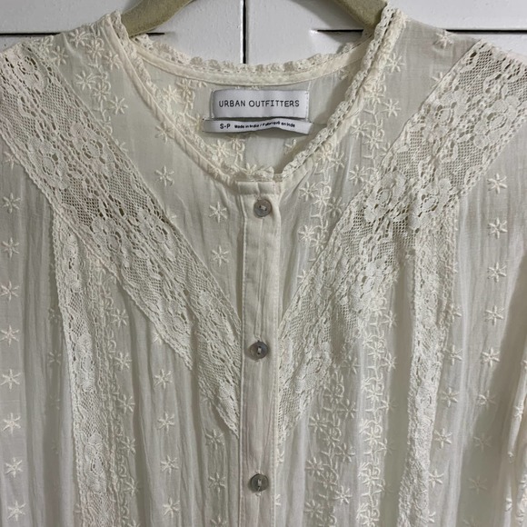 Urban Outfitters Victoria Midi Dress Ivory Size Small - Picture 7 of 13